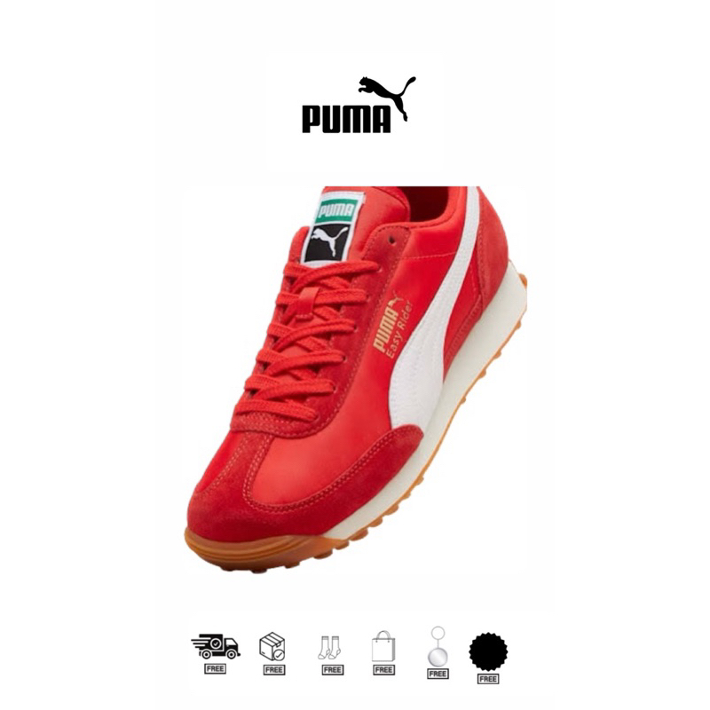 Jual Sepatu sneakers pria wanita P u m a Easy Rider Vintage Red White ...