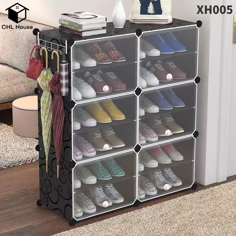 Jual [COD] CHL House Rak Sepatu Anti Debu Rak Sepatu Tertutup 6 Layer ...