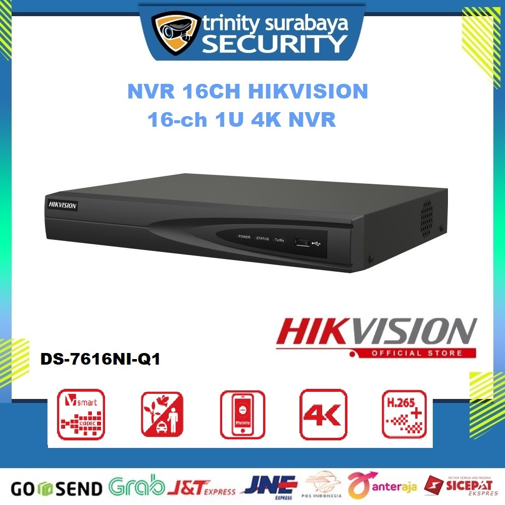 Jual NVR 16ch HIKVISION DS-7616NI-Q1(E) | Shopee Indonesia