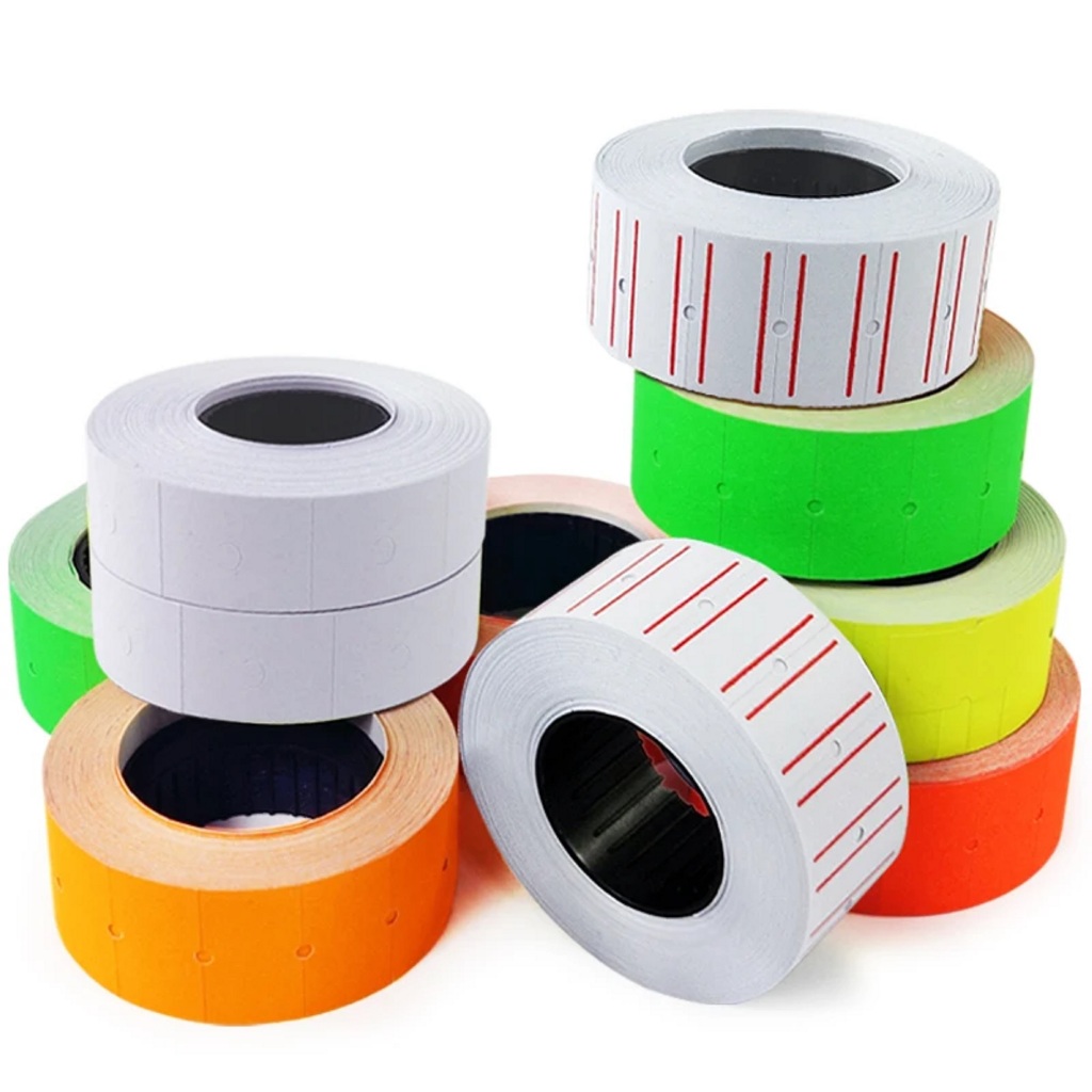 Jual Label Harga / Kertas Label 1 Baris Warna / Isi Label Harga 2 Baris ...