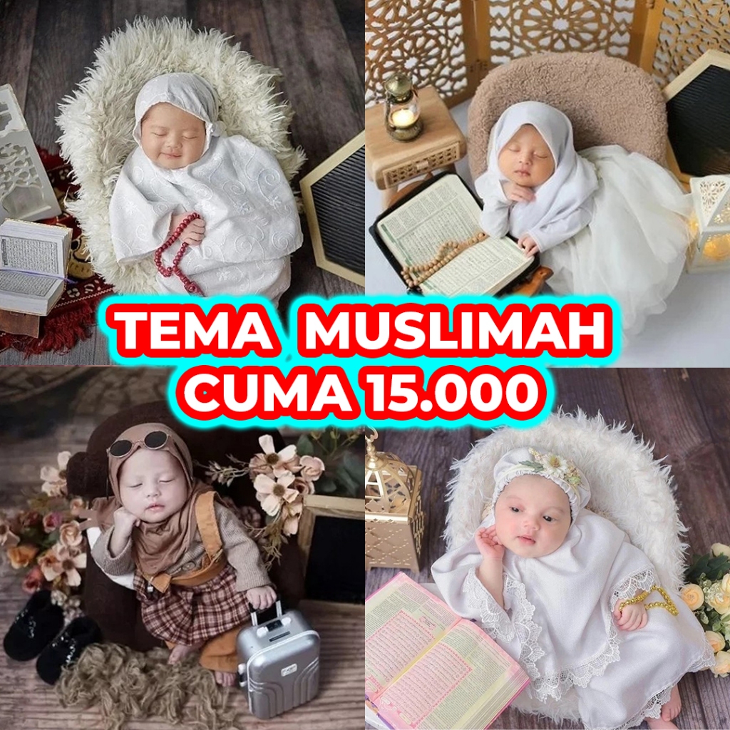 Jual Edit Foto Bayi Newborn Tema Muslimah (25-48) | Shopee Indonesia