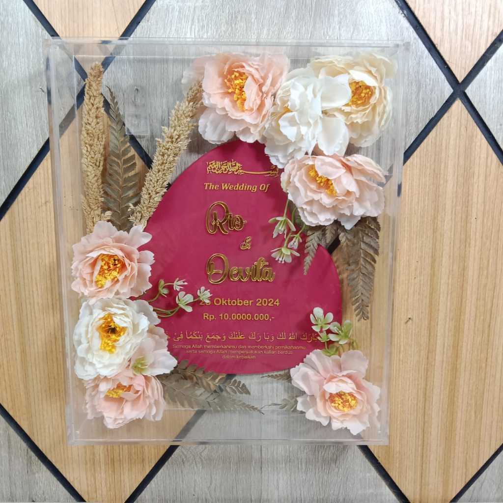 Jual Box Mahar 25 x 30 cm Organizer Pernikahan Top Sliding Bahan ...