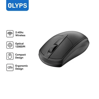 OLYPS Mouse Wireless 2.4Ghz Portable Optical 1200DPI Mouse Laptop Tanpa Kabel Untuk PC/Laptop