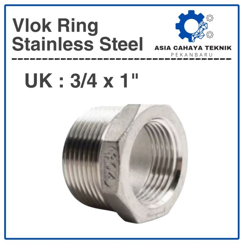 Jual Vlok Vlock Ring Stainless Steel Bushing SUS 304 3/4x1