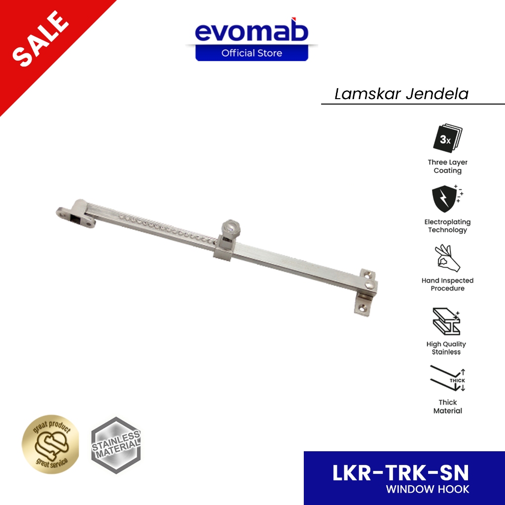 Jual evomab Lamskar Ramskar Tarik Kotak Penahan Jendela / Window Hook ...