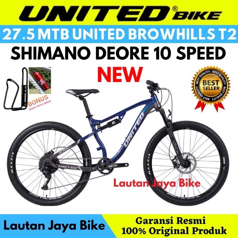 Jual SEPEDA GUNUNG MTB UNITED CROSSLINE P1, BROWNHILLS T2