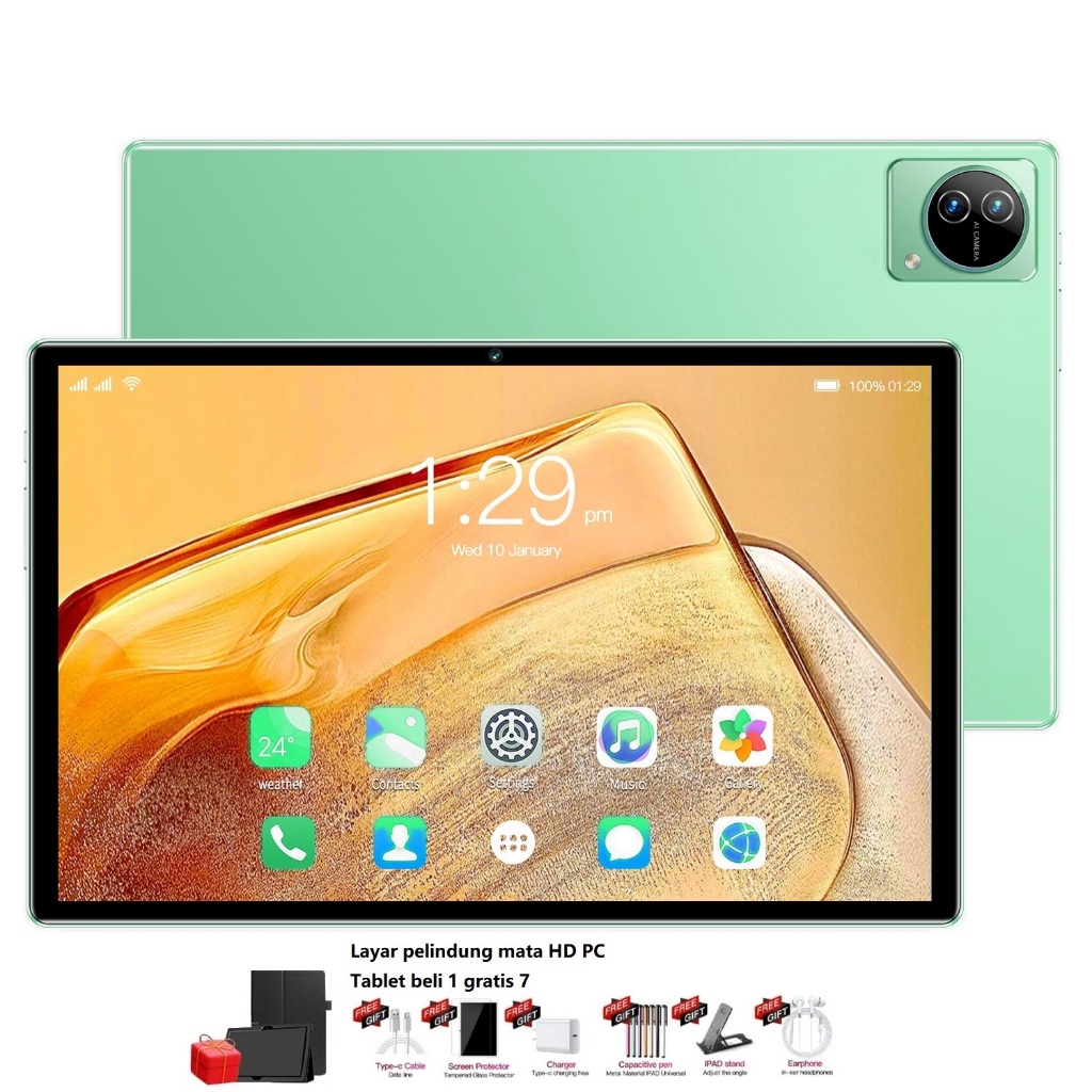 XiaoPad 6GB+128GB Android 13 ゴールド Androidタブレット本体
