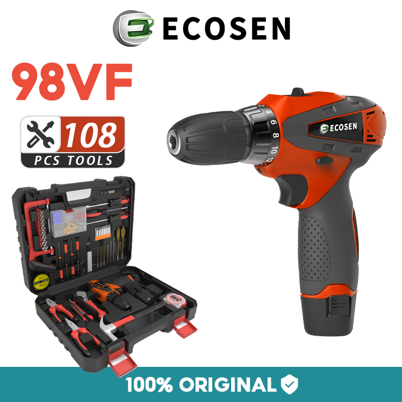 Jual ECOSEN 98V Mesin Bor Baterai Hand Toolset Tool Kit Set Toolbox ...