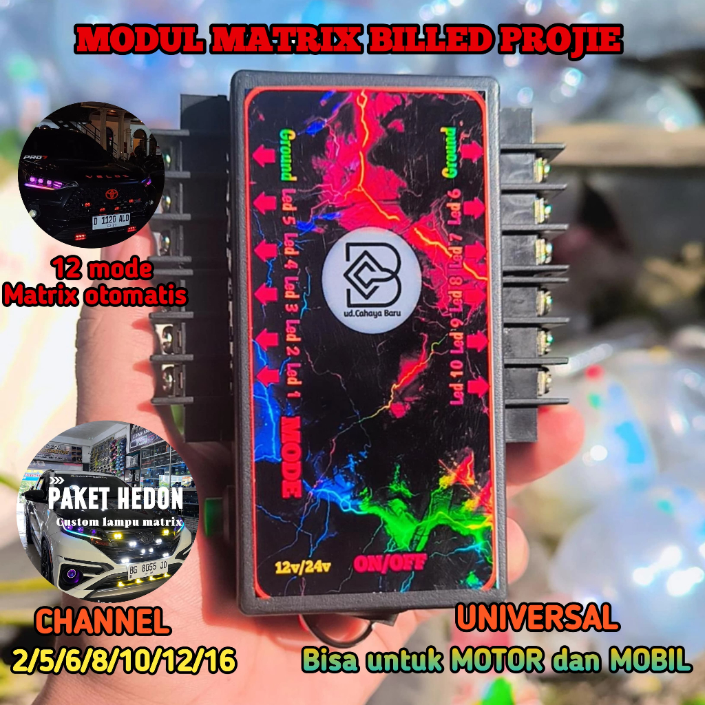 Jual Modul Relay Lampu Biled Matrix Projie LED Laser 12V 24V untuk ...
