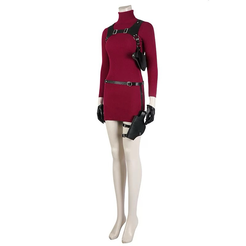 Jual Rollenz - Ada Wong Cosplay Costume Resident Evil 4 Remake Red ...