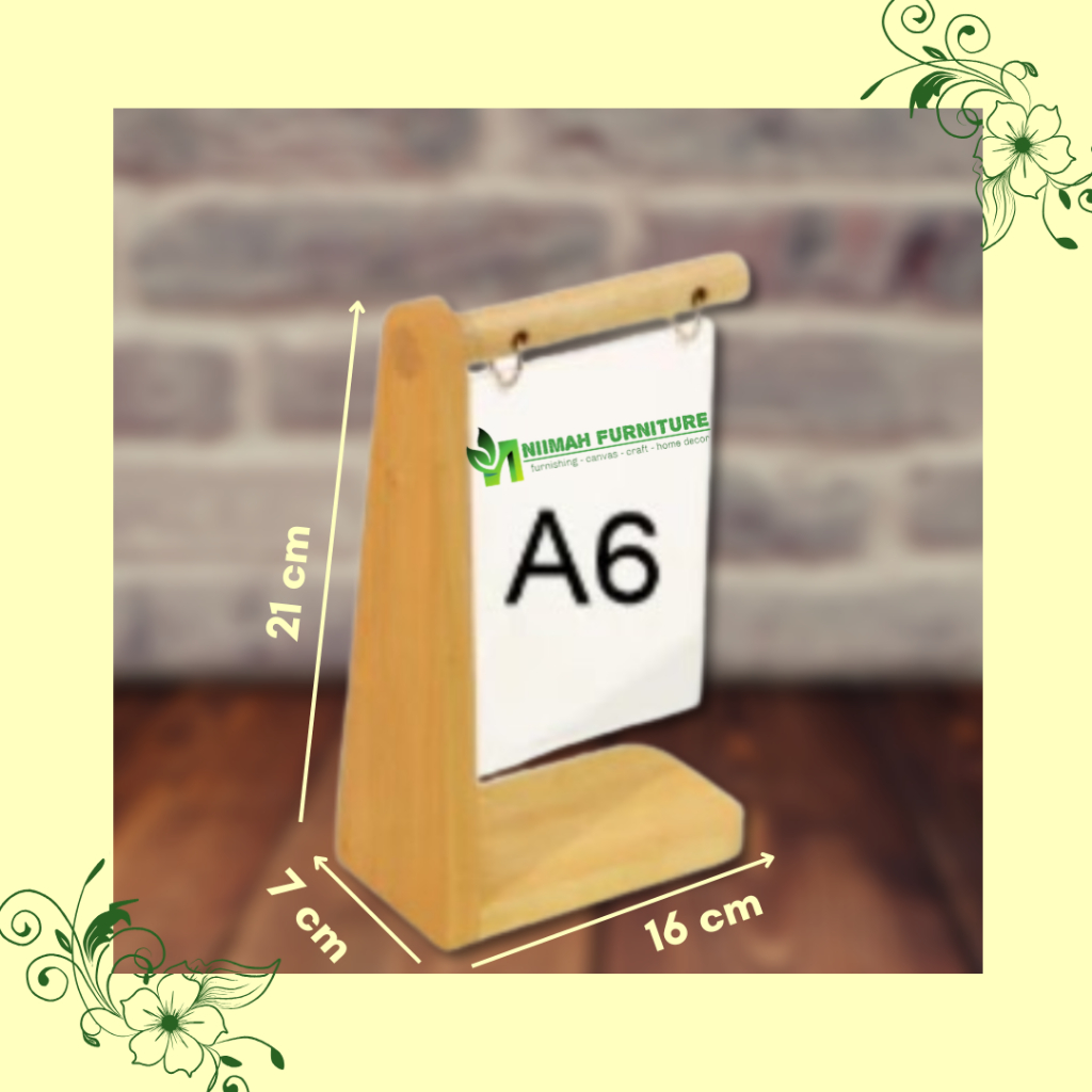 Jual Stand Display Menu Cafe Resto Kayu Jati Belanda / Menu Holder ...