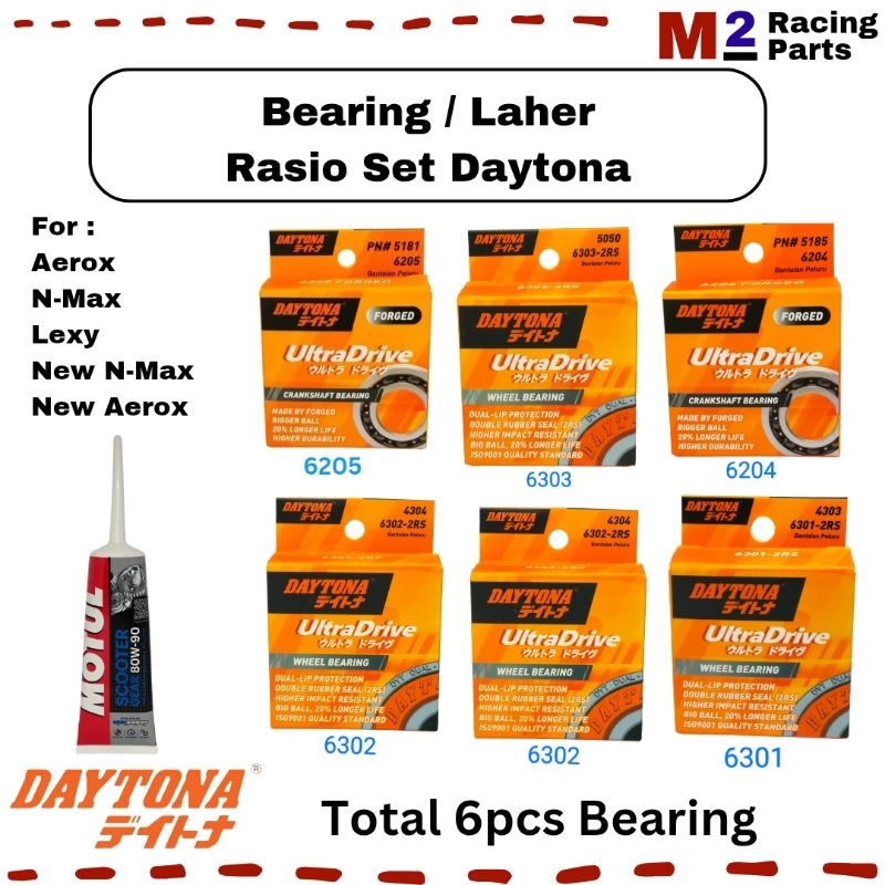 Jual Laher Bearing Rasio Set Oli Gear Aerox N Max Lexi New N Max Aerox ...