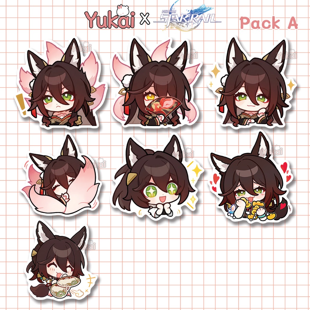 Jual Stiker Pack Tingyun Honkai Star Rail (HSR) Premium, Sticker Anime ...