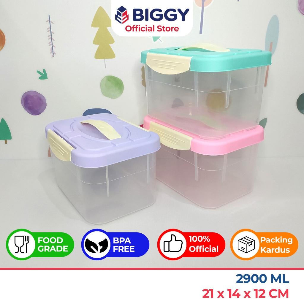 Jual Biggy Mini Container Glory Box 2900ml / Kotak Serbaguna Goodie Bag ...