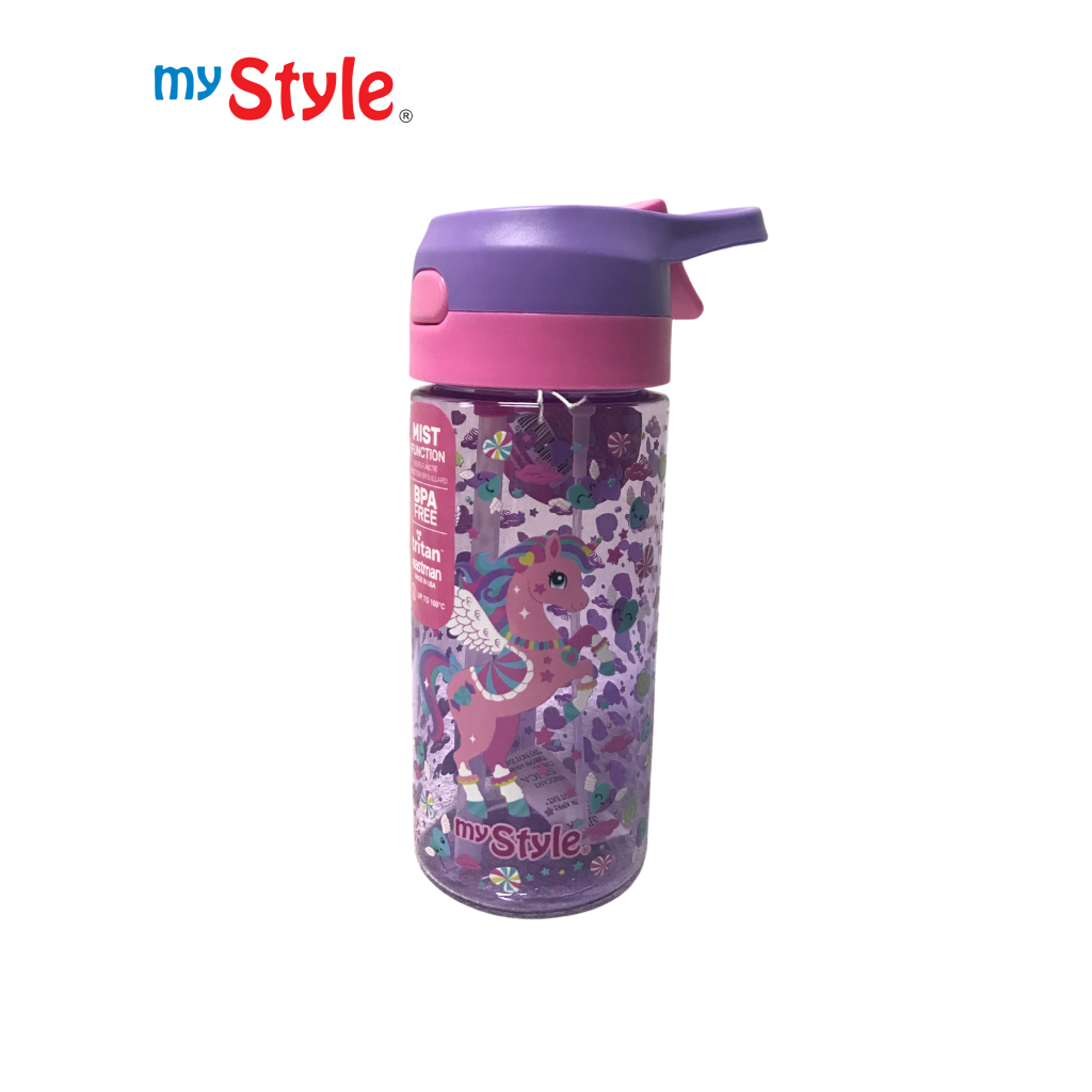 Jual Botol Minum Anak Sekolah Tritan 420 ml – Mist Spray & Drink | Anti ...