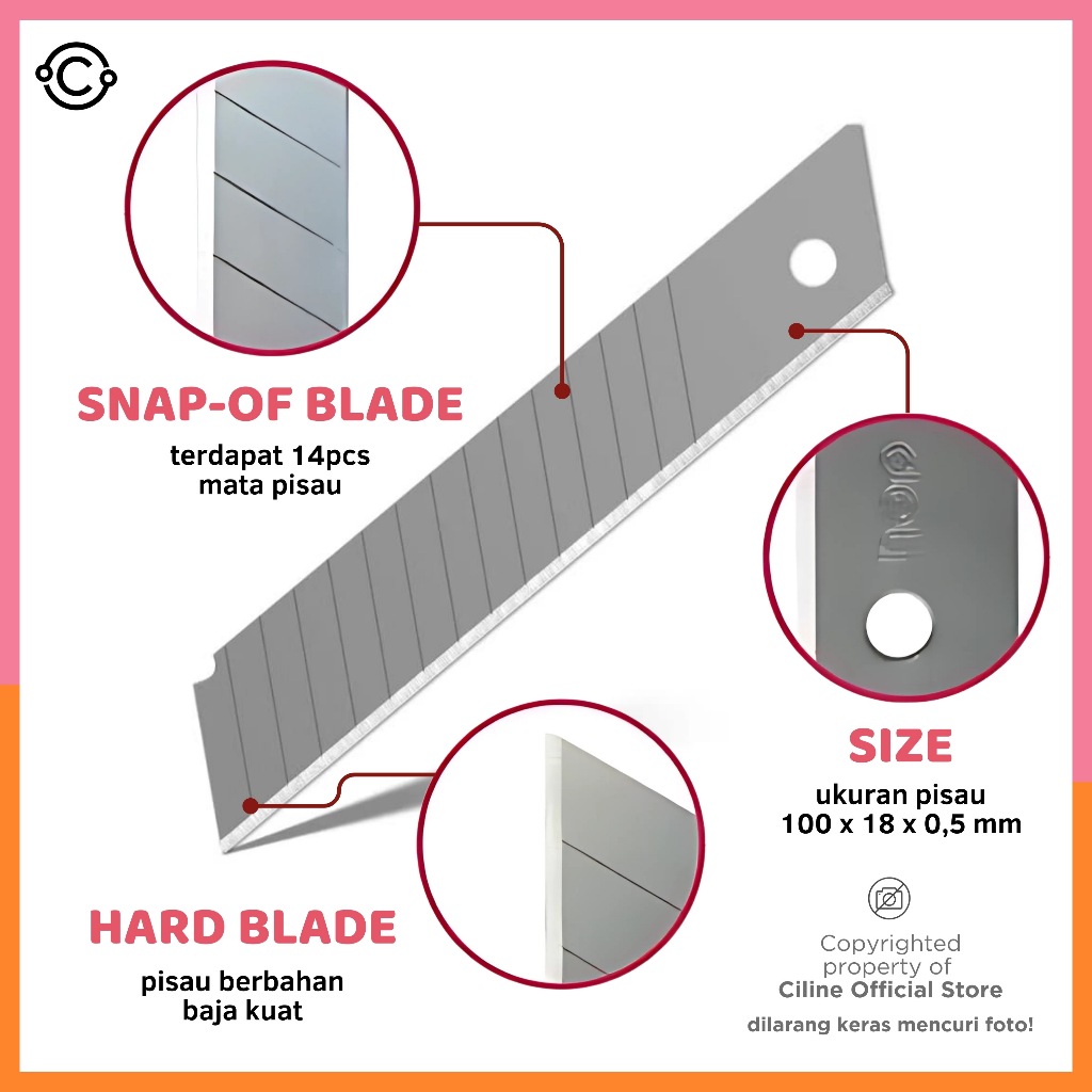Jual Isi Cutter Besar L-150 HARGA(1pcs) Original Kuat dan Tajam ...