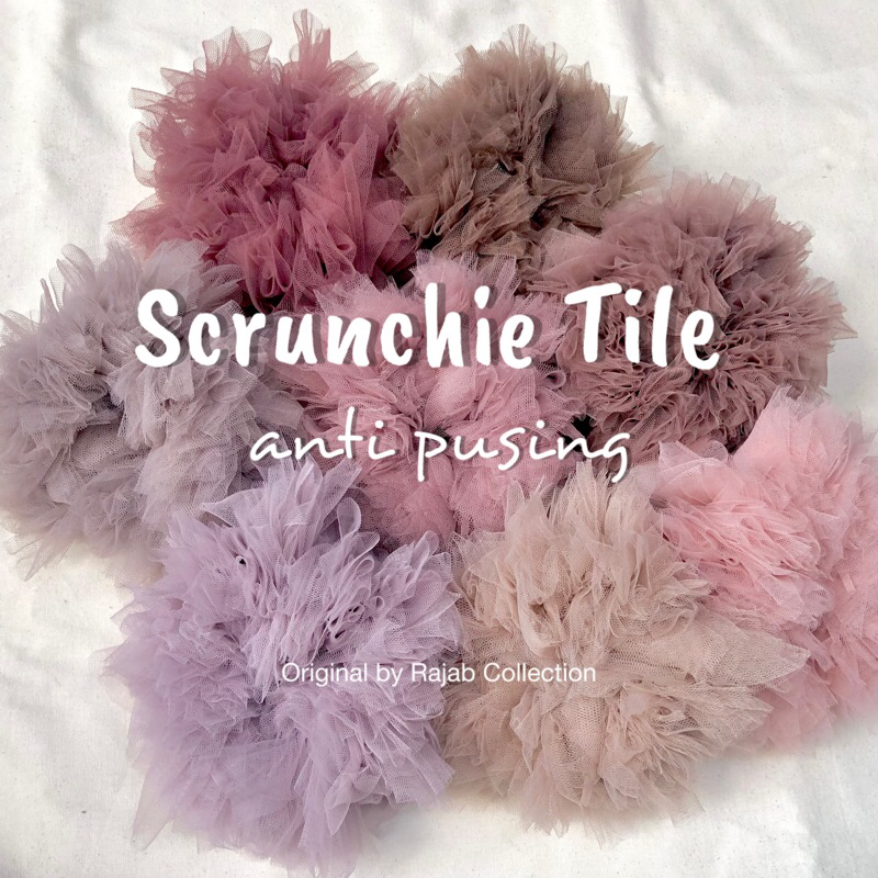Jual Scrunchie tile jumbo / kuncrit rambut tile / cepol hijab tile ...