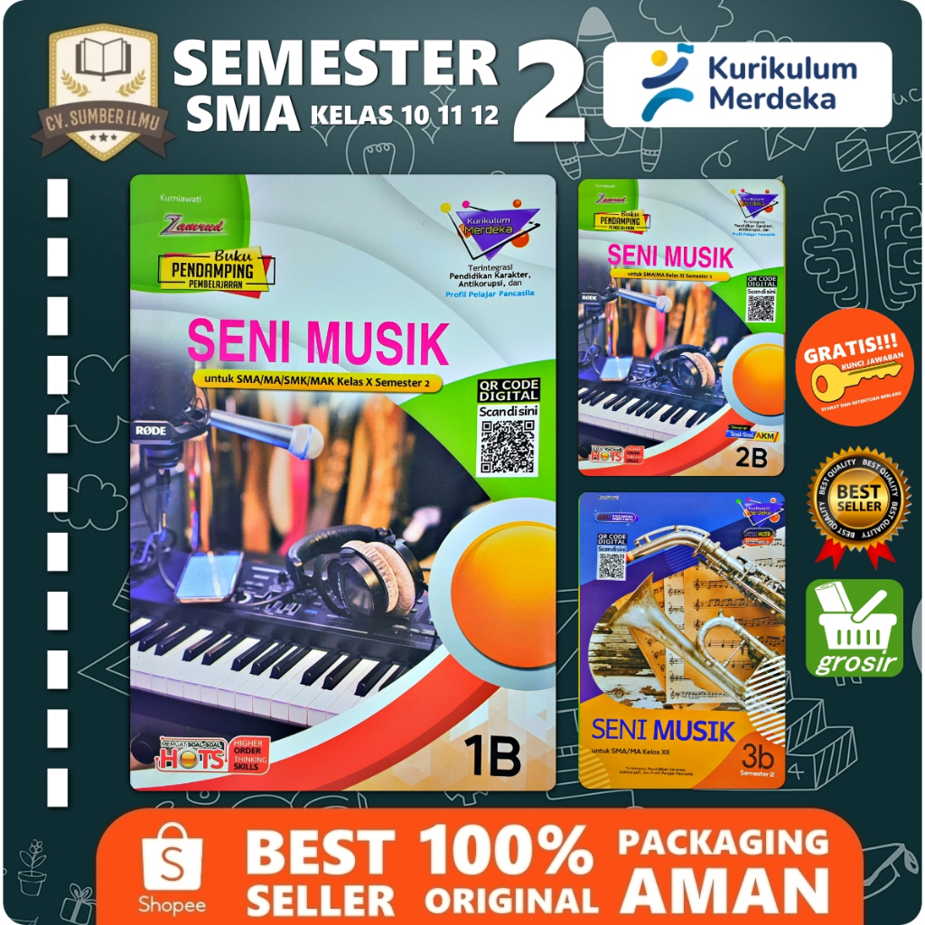 Jual LKS SENI MUSIK SMA KELAS 10 11 12 SEMESTER 2 KURIKULUM MERDEKA ...