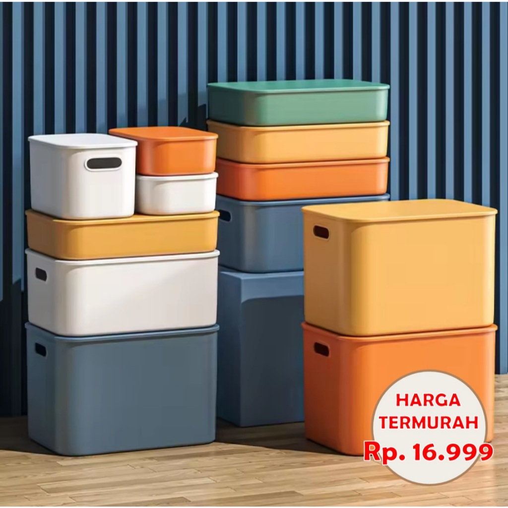 Jual STORAGE BOX DENGAN TUTUP / KOTAK PENYIMPANAN SERBAGUNA / STORAGE ...