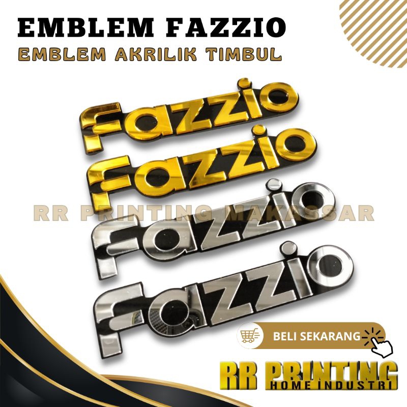 Jual EMBLEM AKRILIK FAZZIO 125 LOGO FAZZIO EMBLEM TIMBUL FAZZIO ...