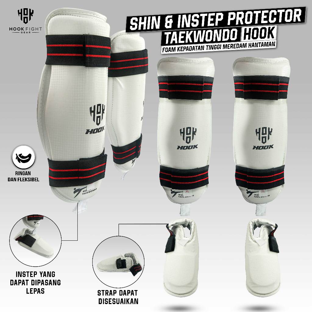 Jual Shin Guard Taekwondo instep Hook Shin Protector Taekwondo Deker ...