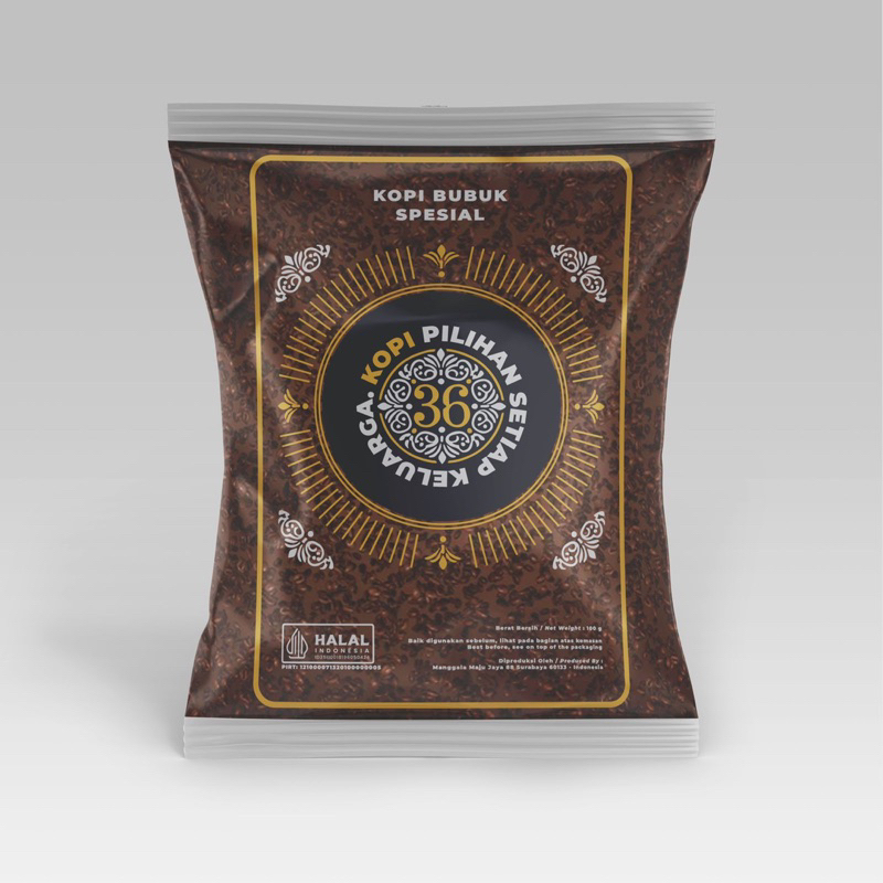 Jual Kopi Bubuk 36 Tiga Enam Spesial 100gr, komersial grade | Shopee ...