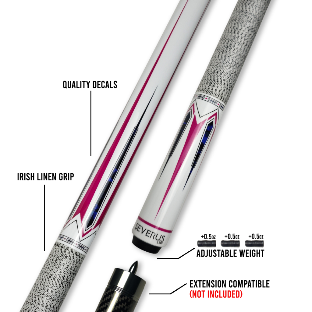 Jual Severus Pink Absinthe Fullset Cue Butt Shaft Composite Wood ...