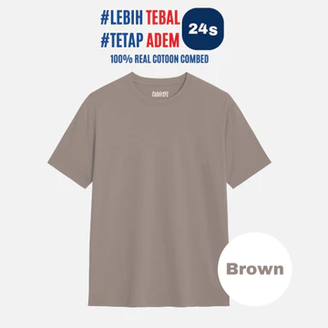 Kaos Polos Cotton Combed 24S Tebal Kaos Pria Kaos Wanita Lengan Pendek Premium