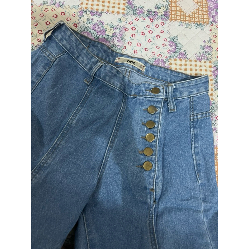 Jual PL jeans ada button midi (original counter) | Shopee Indonesia