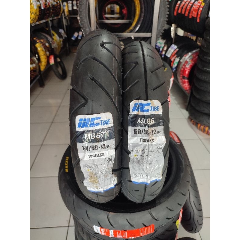 Jual SEPASANG BAN MATIC TUBLESS IRC MB86 MB67 100/90-12 110/90-12 ...