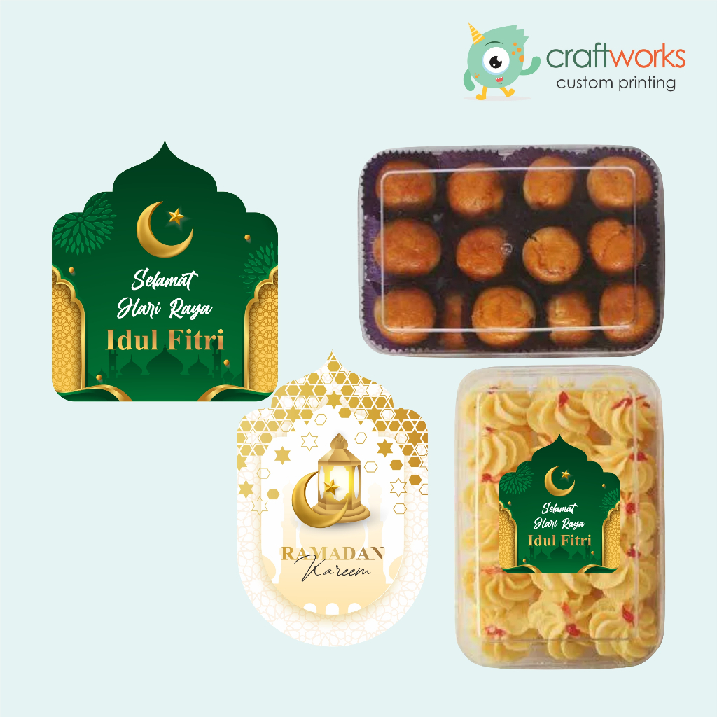 Jual STICKER SHAPE LEBARAN KUE KERING / KOTAK MAKANAN / THINWALL IDUL ...