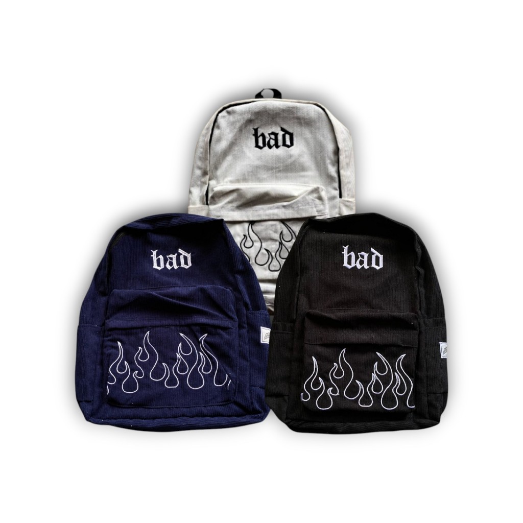 Jual NOTBADCLUB - BAD FIRE - TAS RANSEL BACKPACK CORDUROY LAPTOP ...