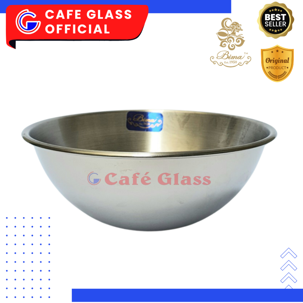 Mangkok Adonan Stainless - Mixing Bowl Setengah Lingkaran - Bp-0112618 Mixing Bowl Bima