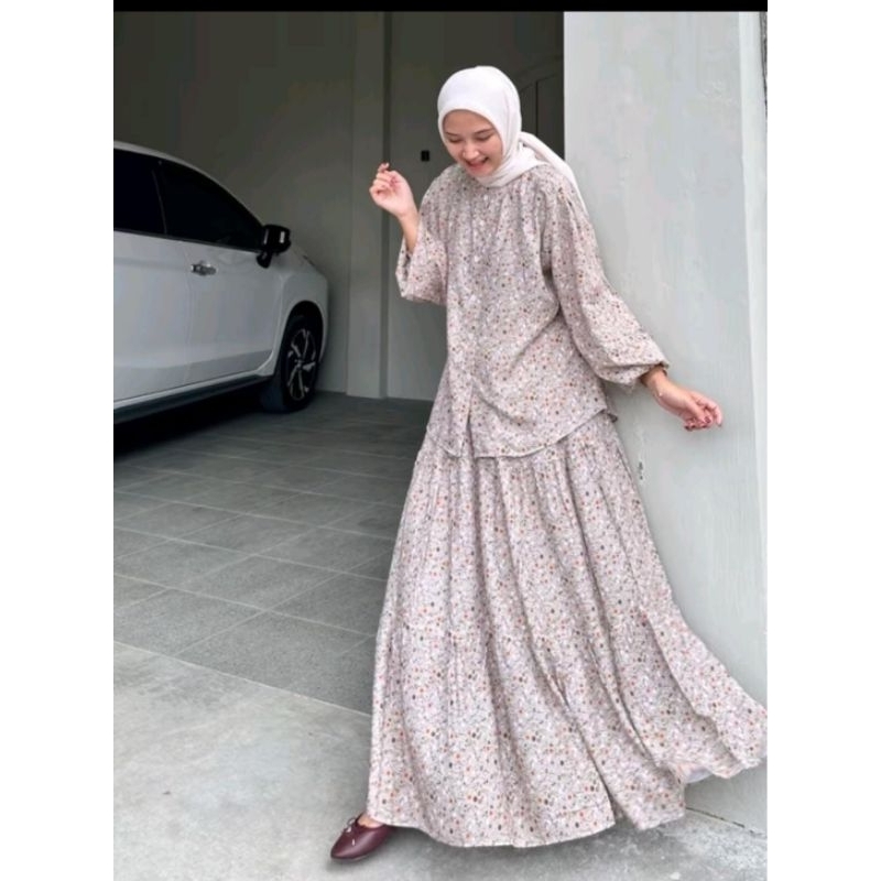 Jual Setrok Rayon Motif | Setelan Rok Rayon Viscose | Shopee Indonesia