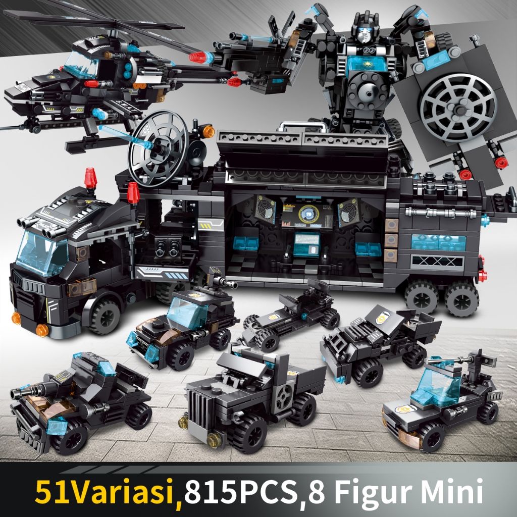 Jual TOY LINX Mainan Brick Blok City Police Vehicle Hawk SWAT | Shopee ...