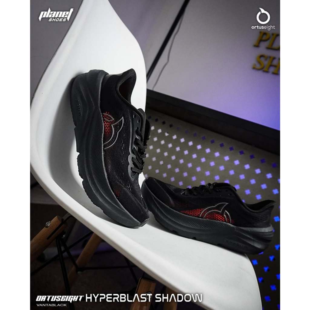 Jual SEPATU RUNNING ORTUSEIGHT HYPERBLAST SHADOW VANTABLACK | Shopee ...
