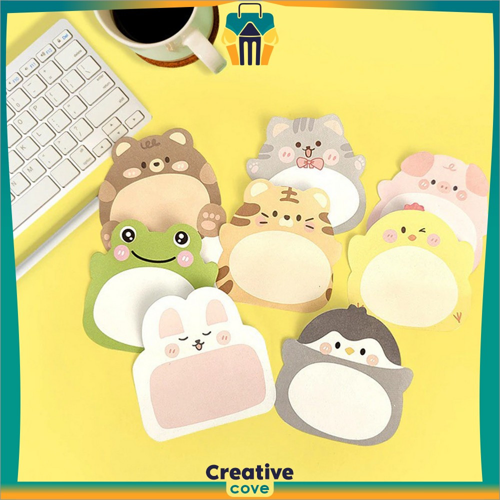 Jual Tempelan Kertas Sticky Notes Motif Animal Lucu Isi 20 Lembar ...