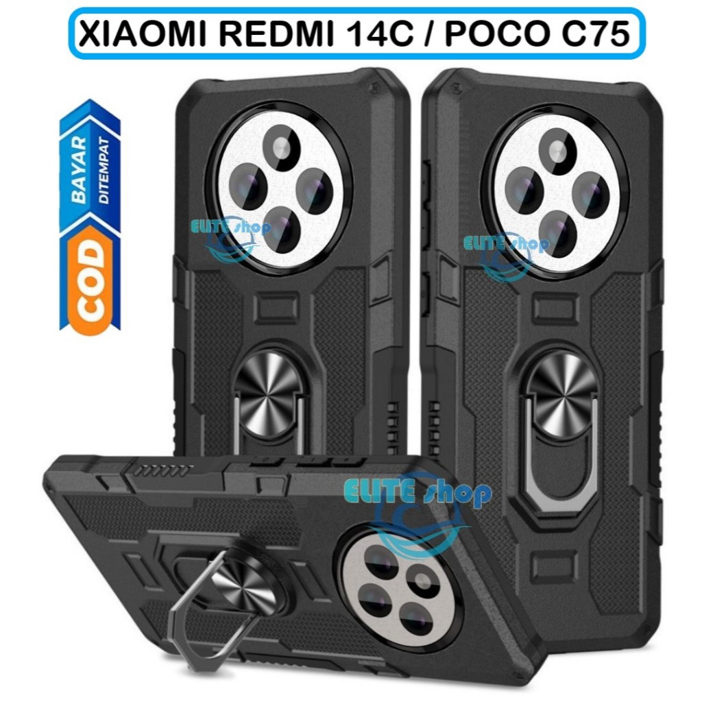 Jual Case XIAOMI REDMI 14C / XIAOMI POCO C75 Casing Hard Case Ring ...