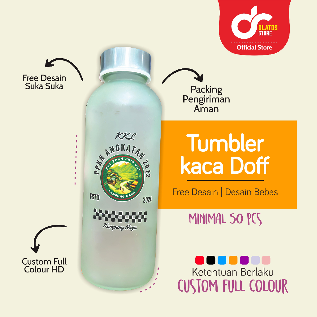 Jual min 50pcs | Custom botol doff Full Colour , foto , tulisan , nama ...
