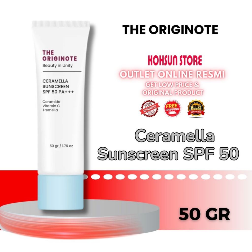 Jual THE ORIGINOTE Ceramella Sunscreen SPF 50 PA+++ 50gr | Shopee Indonesia