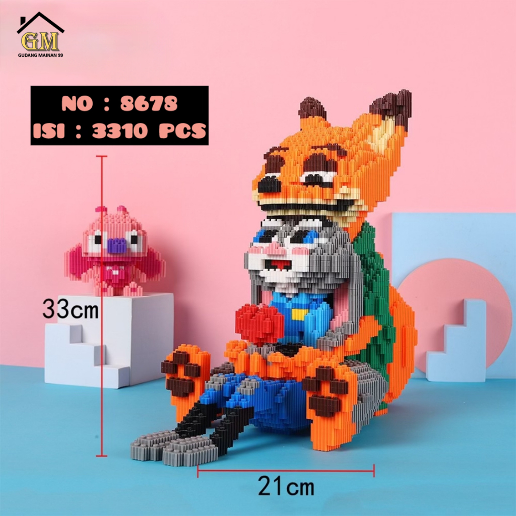 Jual GM99 - Nano Blocks Medium Zootopia Couple Judy Hoops&Nick Wilde ...