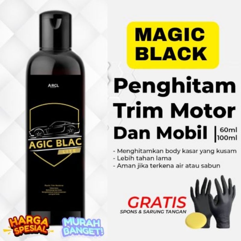 Jual MAGIC BLACK Penghitam body motor/mobil Trim Restorer kasar ...