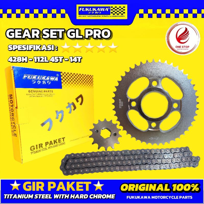 Jual GEAR SET GIR PAKET ASLI FUKUKAWA GL PRO GL MAX MEGAPRO