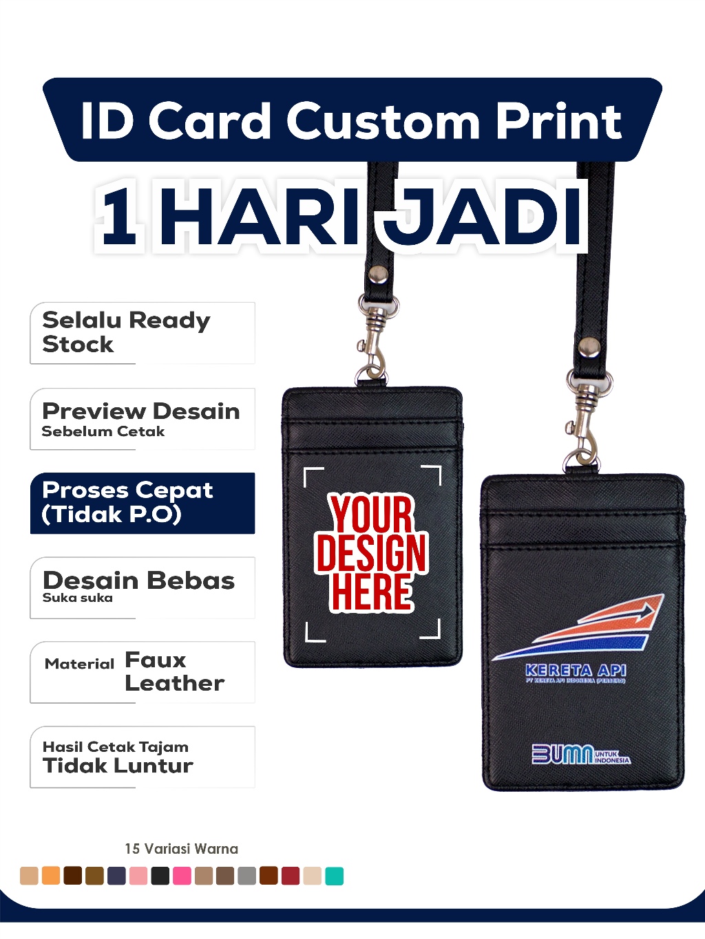 Jual VINGE SAGA - Lanyard Id Card Custom Nama print aesthetic tempat id ...