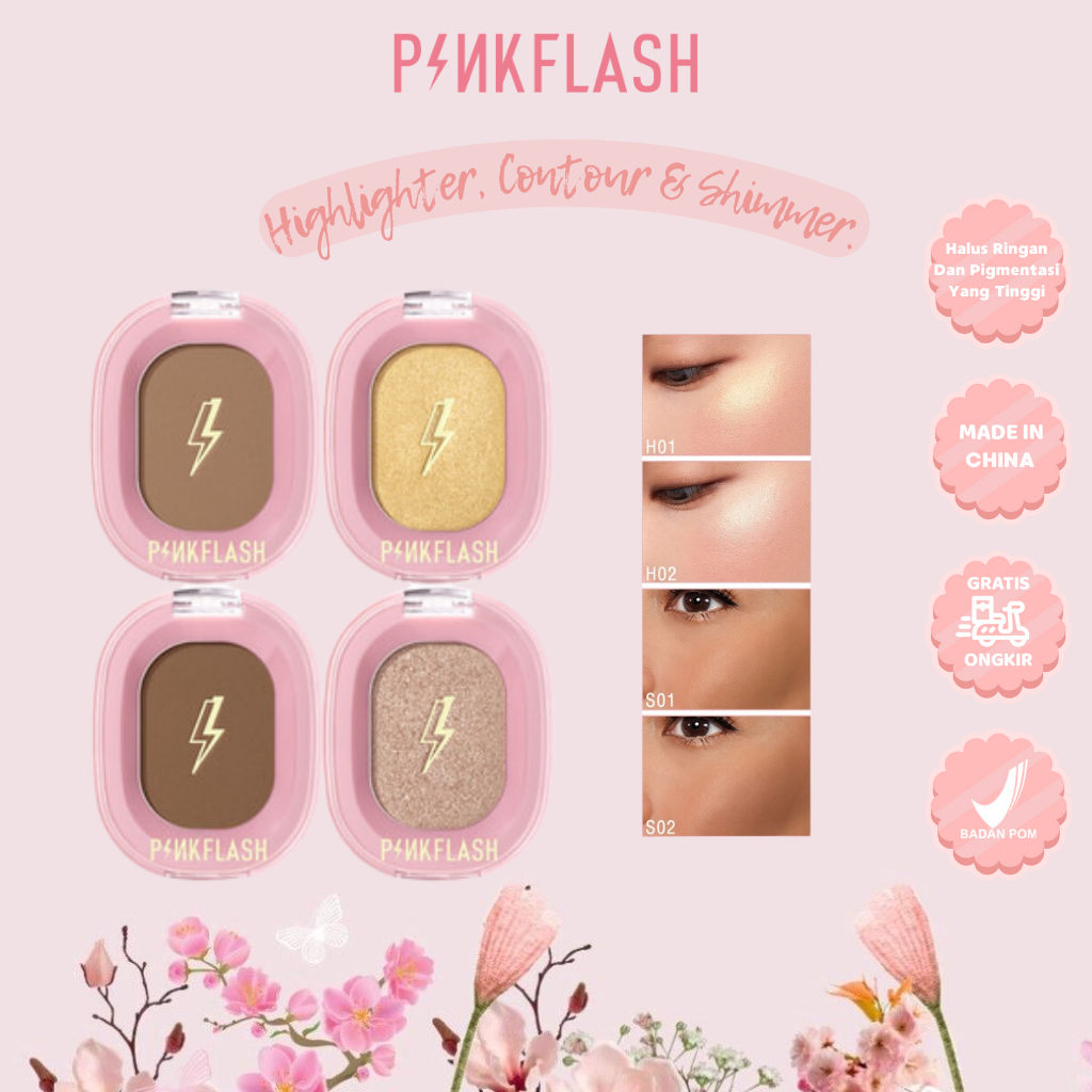 Jual PINKFLASH (PF-F02) #OhMyShow Highlighter Contour Shimmer Soft ...