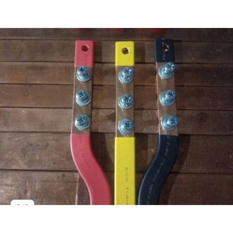 Jual BUSBAR 3×15 RST PANJANG 15 CM UNTUK MCCB 30A/100A | Shopee Indonesia