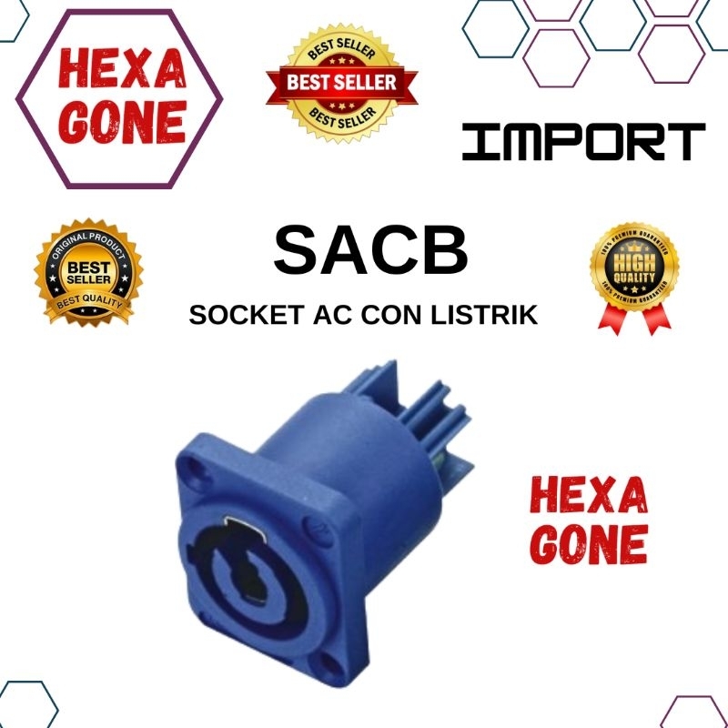 Jual socket sasis AC Con untuk koneksi listrik box speaker | Shopee ...
