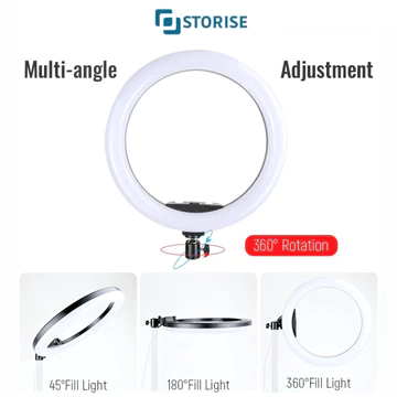 STORISE Lampu LED Ringlight Selfie 26cm Make Up Vlog Live Stream Ring Light Studio Adjustable