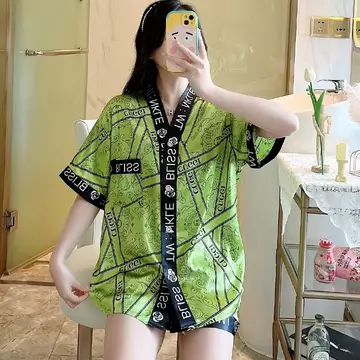 Piyama Wanita SATIN Mewah Elegan Piyama Satin Kancing Depan Baju Tidur Wanita
