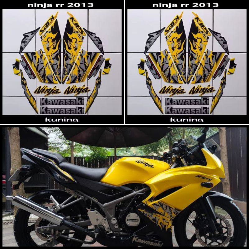 Jual STIKER STICKER STRIPING LIS LES BODY MOTOR KAWASAKI NINJA RR 2013 ...